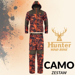 ZESTAW MYŚLIWSKI -ORANGE CAMO - na zbiorówki, POLSKI PRODKUT