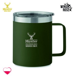Kubek termiczny ze stali nierdzewnej 300 ml- ciemnozielony- Hunter