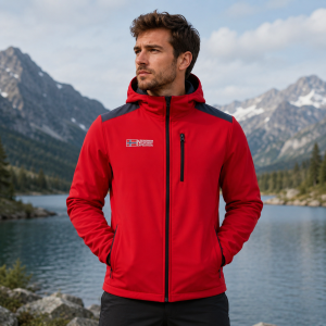 Kurtka Softshell ZONDA II  NORWAY CZERWONY + granat